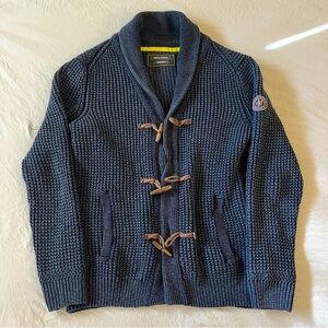 Marc O’Polo Shawl Collar Toggle Cardigan Waffle Knit Sweater - Size L (EUC)